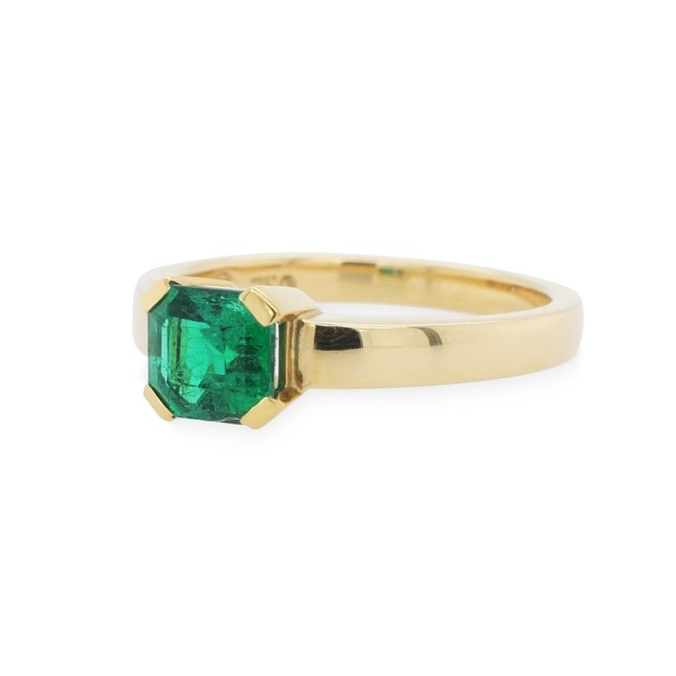Smaragd Ring 750/- Gelbgold
