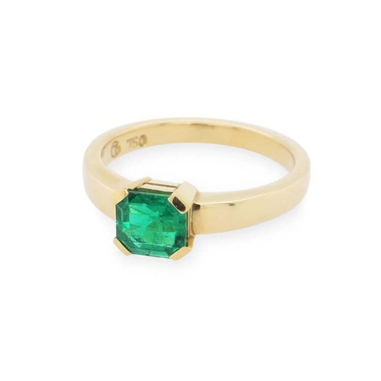 Smaragd Ring 750/- Gelbgold