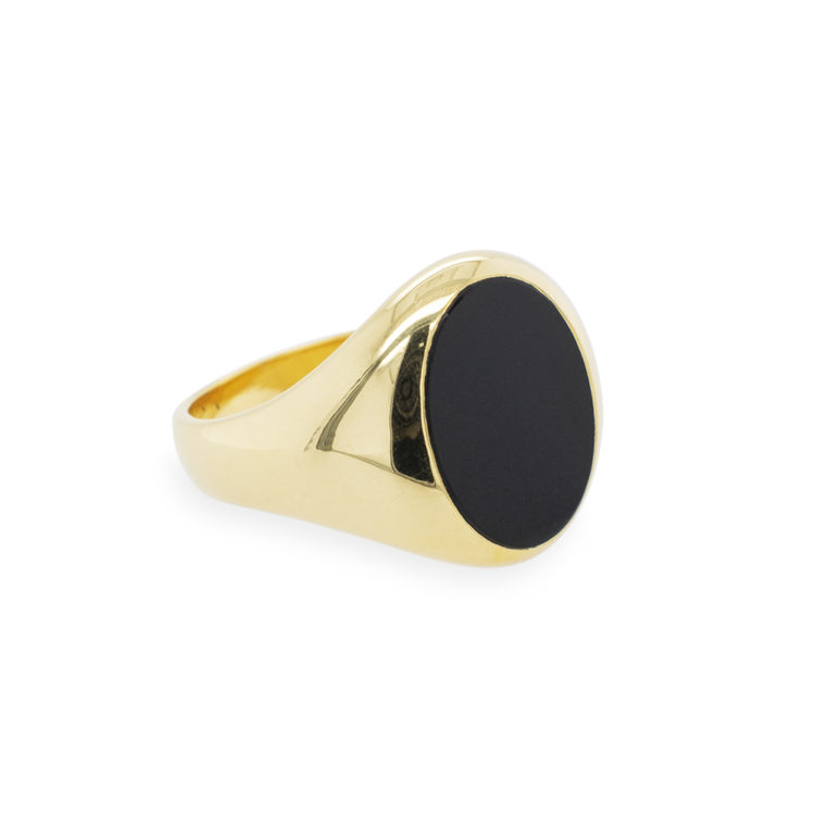 Siegelring 750/- Gelbgold mit Onyx