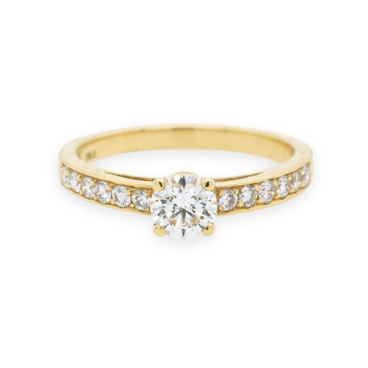 Brillant Ring 750/- Gelbgold mit Brillanten