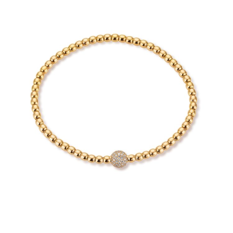 Kugelarmband 750/- Gelbgold mit Brillanten