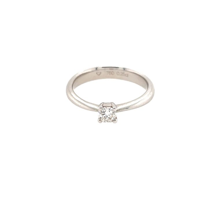 Ring Solitär 750/-Weißgold mit Brillant