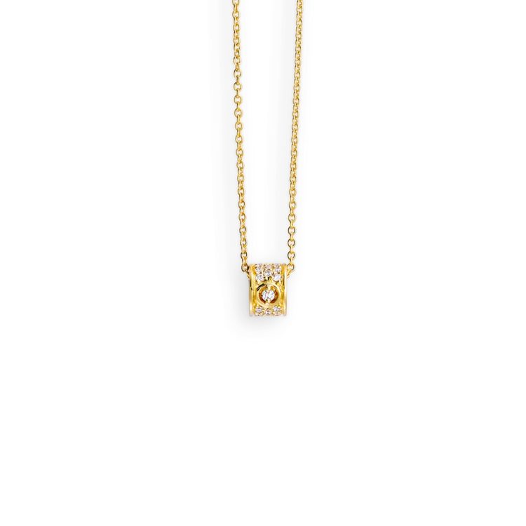 Collier 750/-Gelbgold mit Brillanten