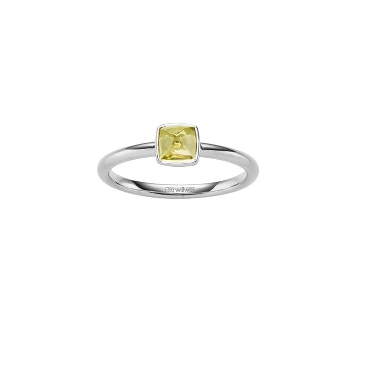 Ring 750/-Weißgold mit Lemonquarz