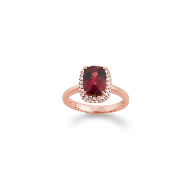 Ring 750/-Roségold Rhodolith