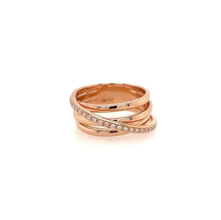 Ring 750/-Roségold mit Brillanten