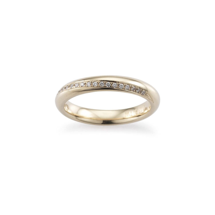 Trauring Elfenbein mit Brillanten 0.120ct