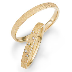 Trauringe Roségold mit Brillanten