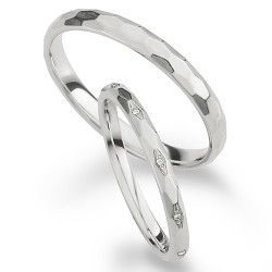 Trauringe Weißgold mit Brillanten