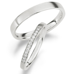 Trauringe Weißgold mit Brillanten